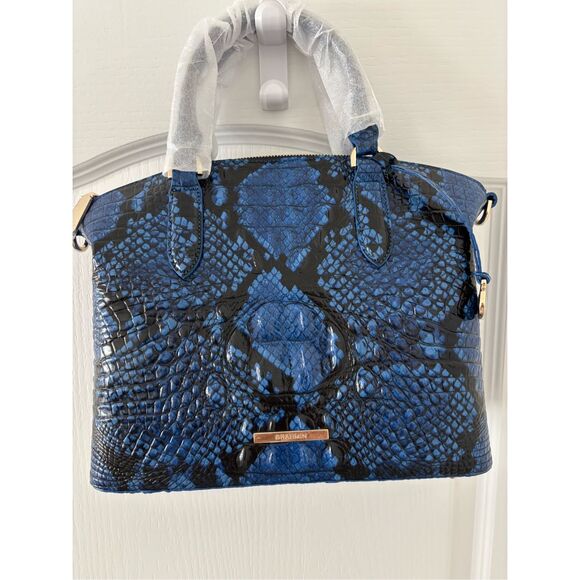 NWT Brahmin Duxbury Satchel Blue Viper Ombre Melbourne - Picture 4 of 6